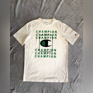 Champion Men's T-Shirt with BIG Green Logo
